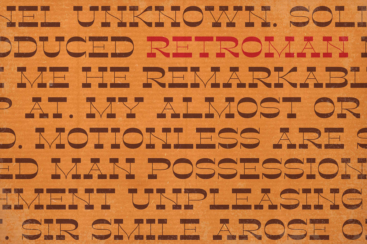 Retroman - Vintage Slab, a Slab Serif Font by Almarkhatype (Photo 10 of 10)