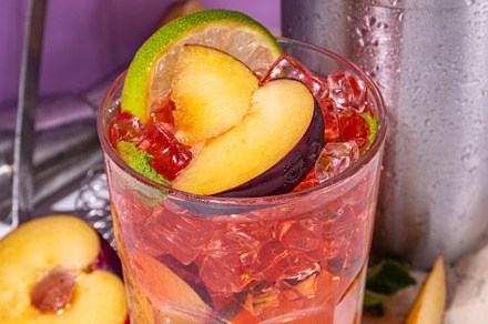 Iced plum tea, or plum lemonade, a Food & Drink Photo by Rimma