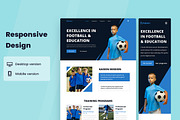 Soccer Academy Web Design, a Wireframe Template by INSPR STD (Thumbnail 4 of 6)