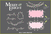 Pastel Christmas Lights- Vector, a Decorative Illustration by Kelly Jane Creative (Thumbnail 3 of 4)