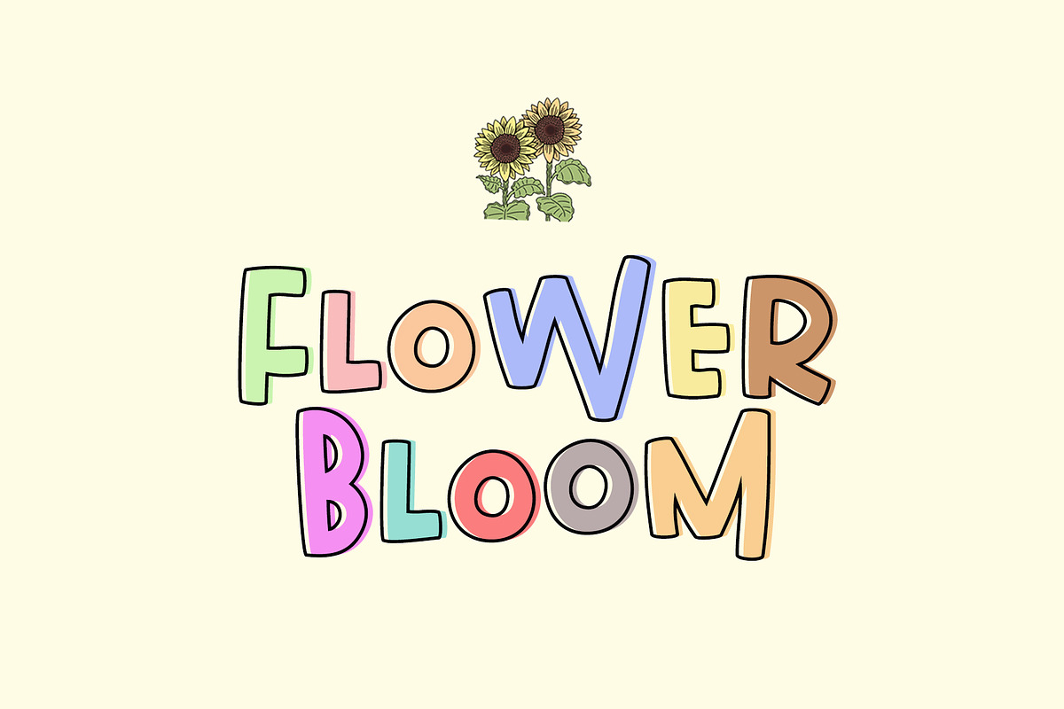 The Spring - Cute Solid Outline Font, a Sans Serif Font by Airotype (Photo 4 of 8)