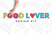 Food lover design kit, a Food Illustration by Andrea De Oliveira (Thumbnail 1 of 7)
