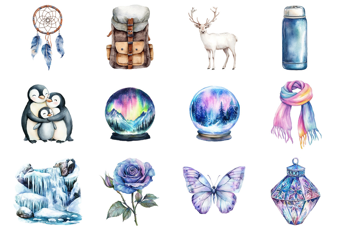 Enchanted Northern Lights Clipart, an Illustration by Design Market (Photo 2 of 3)