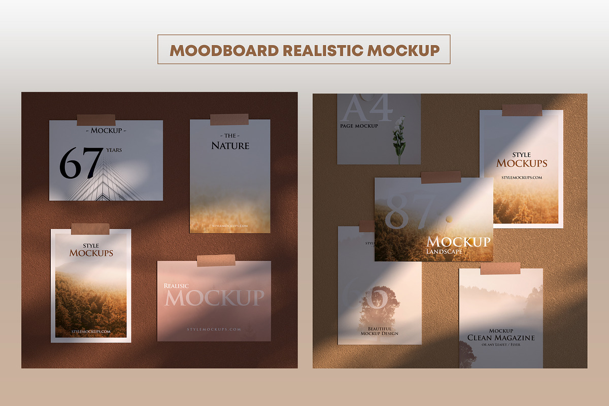 Set of Mood Board Mockups, a Books & Magazine Mockup by StyleMockups (Photo 4 of 13)