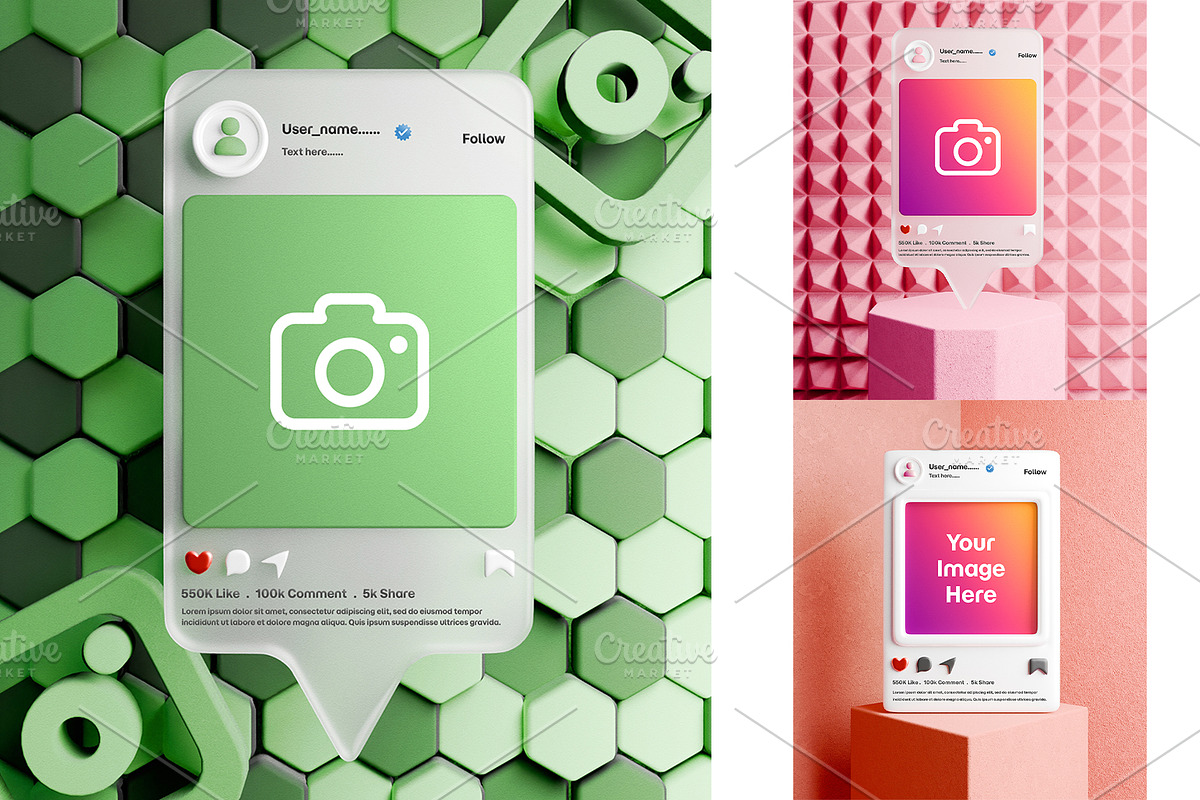 Instagram Style Mockup, a Books & Magazine Mockup by samsulpassive (Photo 2 of 3)
