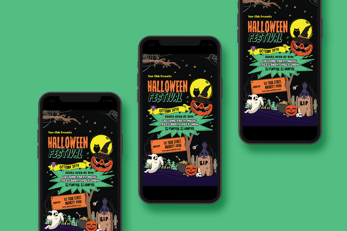 Halloween Flyer, a Flyer Template by Creativestoree (Photo 4 of 5)