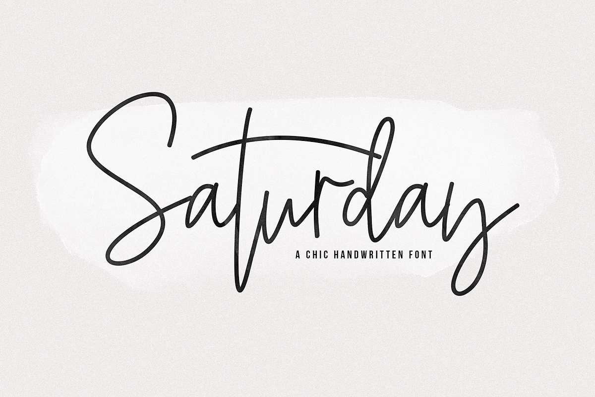 Saturday - Signature Script Font