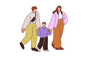 People walking on street set, a Person Illustration by Good Studio (Thumbnail 3 of 10)