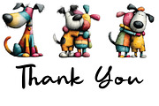 whimsical Colorful Dog Clipart, an Illustration by CraftArtStudio (Thumbnail 6 of 6)