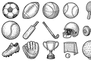 Sports Equipment Icons, an Object Graphic by nikagraphic (Thumbnail 2 of 3)