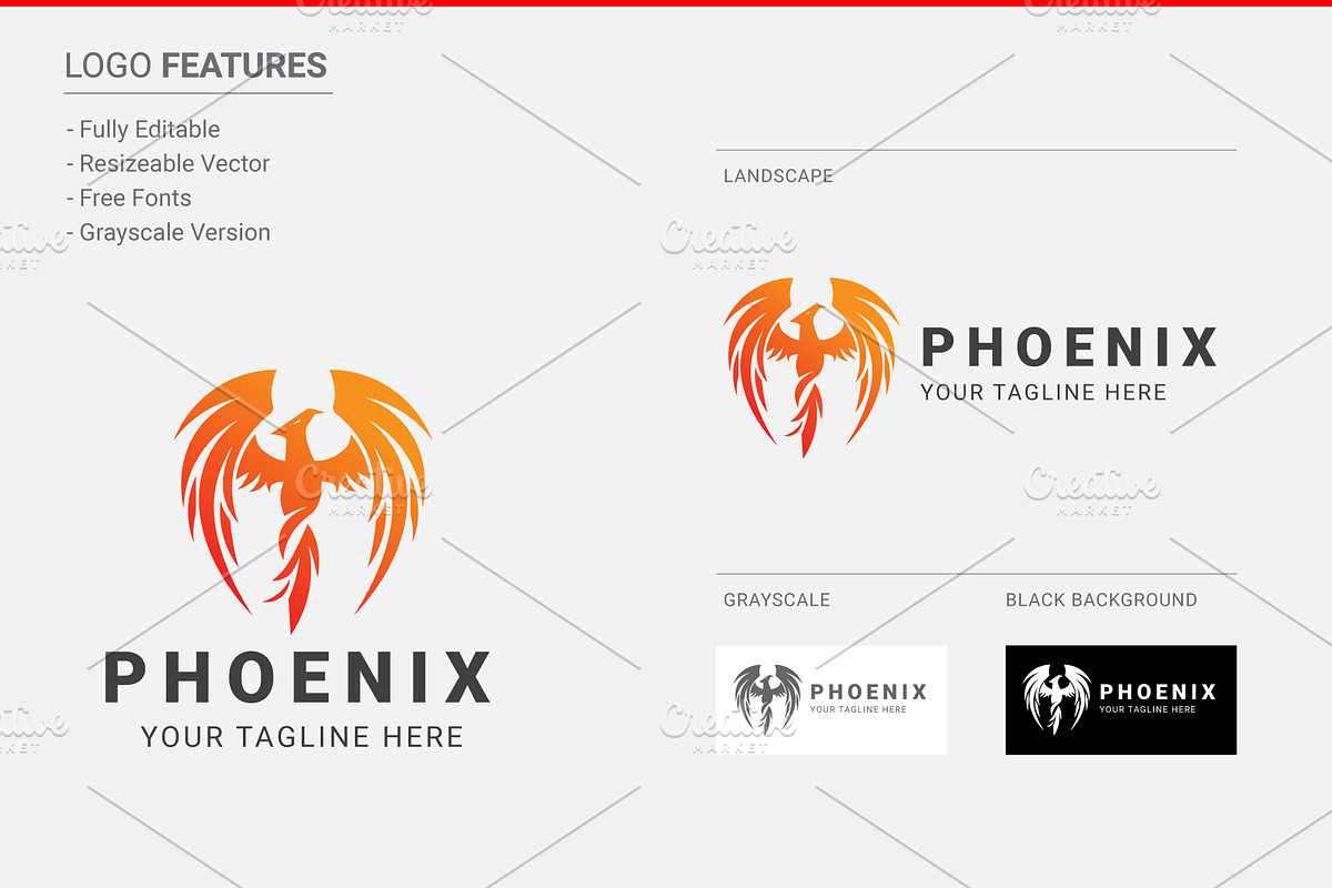 Phoenix Logo, a Branding & Logo Template by Ben Naveed