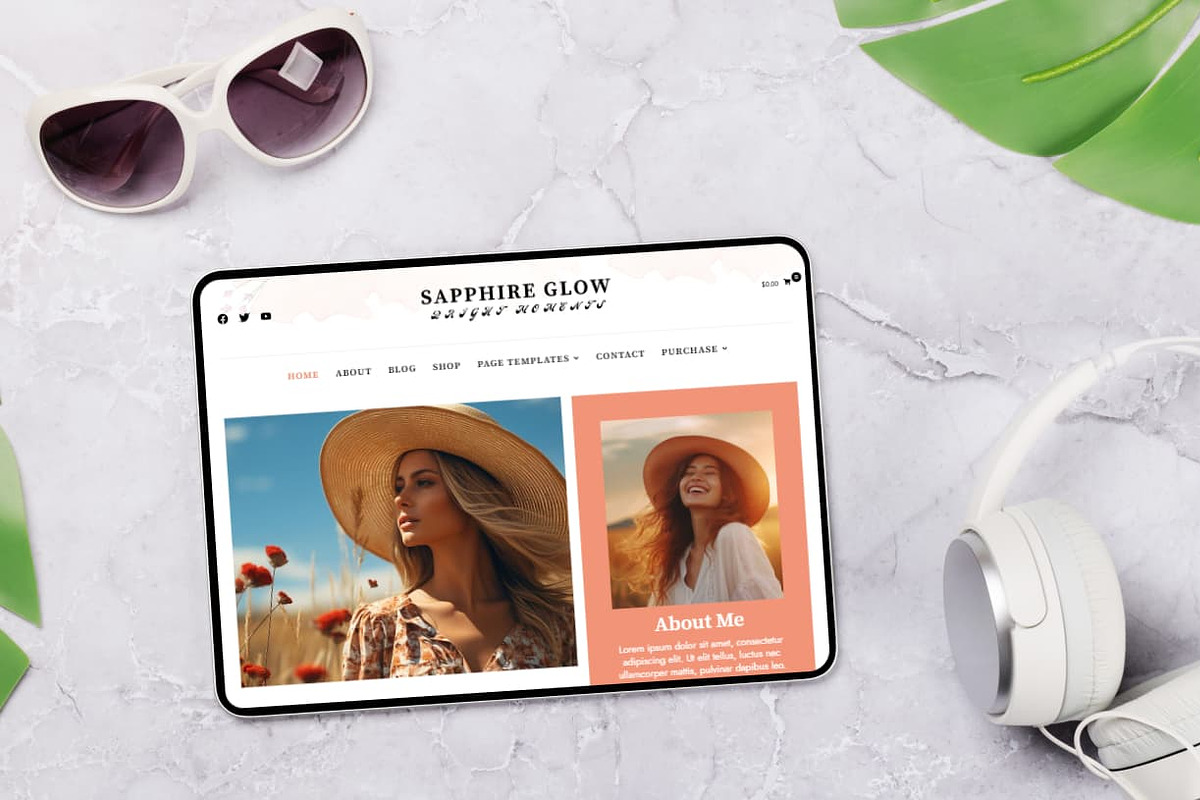 Sapphire Glow WordPress Theme preview 8