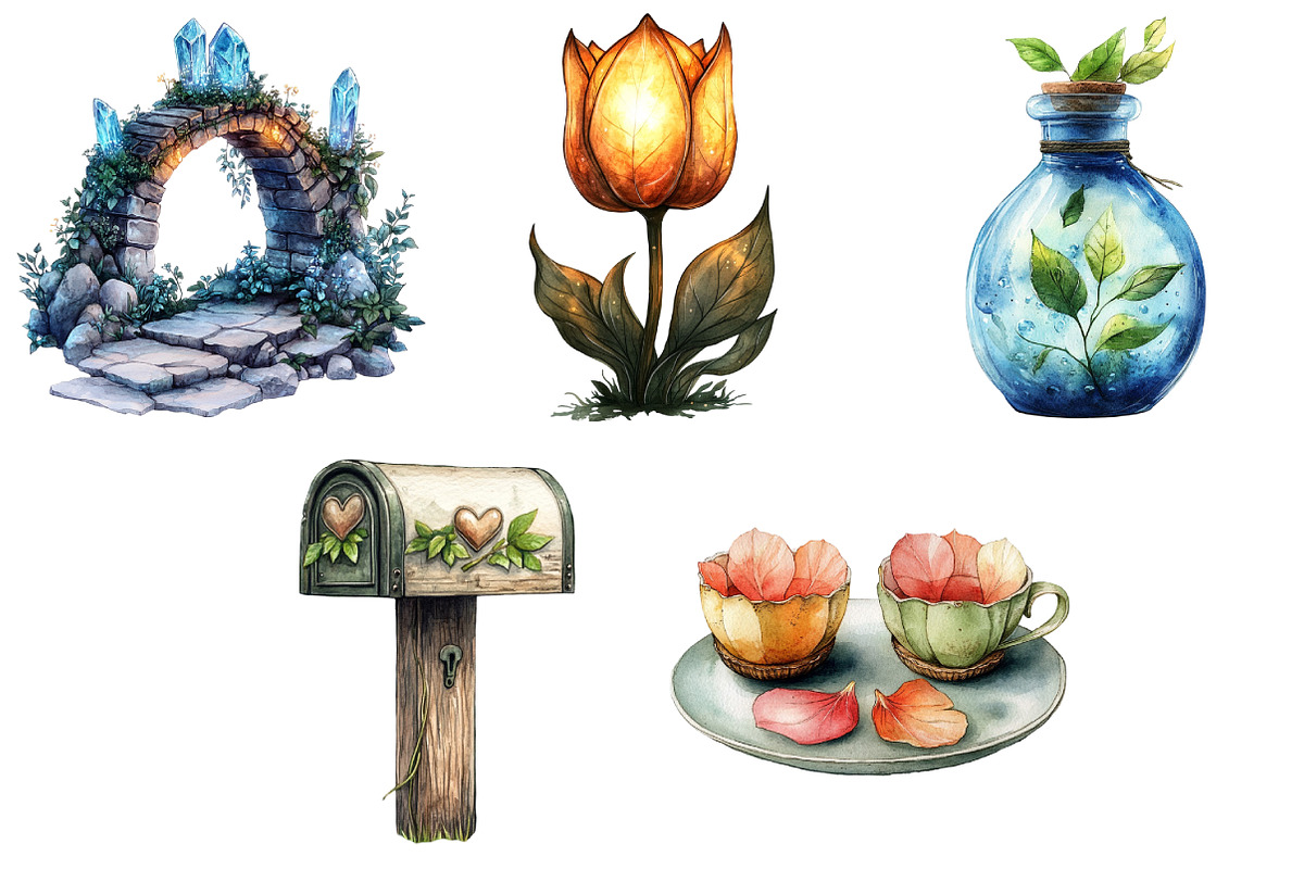 Whimsical Fairy Forest Clipart, an Illustration by Daily.Designs (Photo 11 of 11)