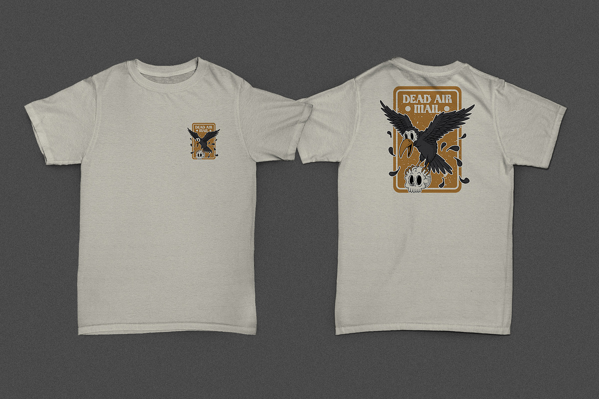 retro flying skull faced crow, a Branding & Logo Template by Judsart (Photo 2 of 3)