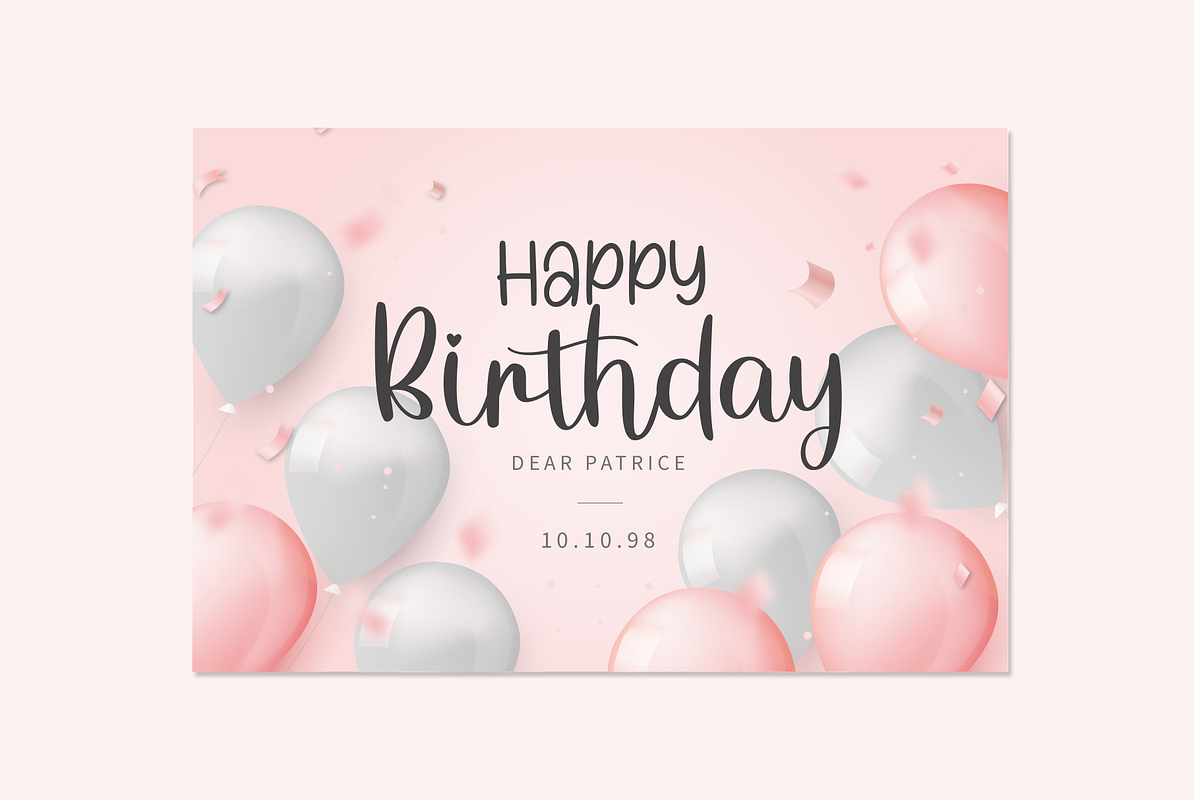 Birthday greeting templates, a Branding & Logo Template by BearyType Studio (Photo 4 of 12)