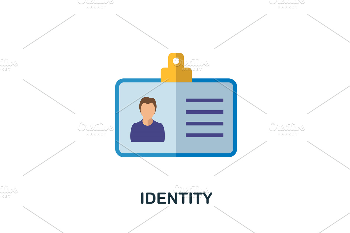 Identity icon. Simple element from, an Object Illustration by Aimagenarium@gmail.com