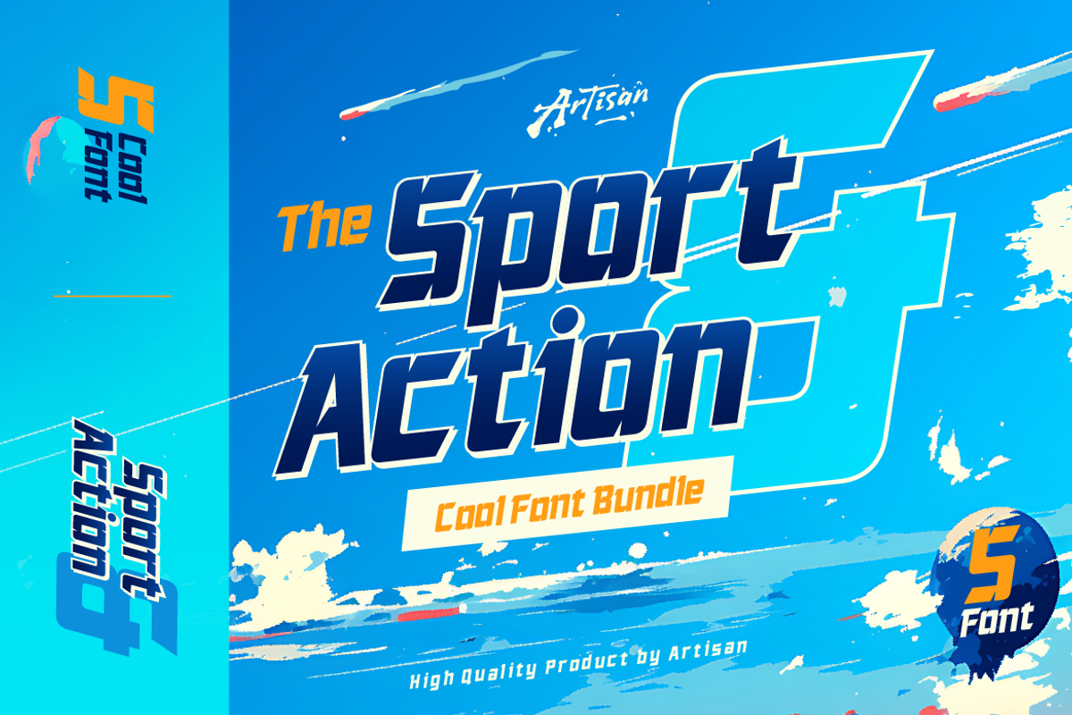Sport and Action Font Bundle, a Slab Serif Font by Artisan Themes (Photo 7 of 7)