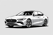Modern Sports Sedan Vector Set, an Illustration by Gfx_Store (Thumbnail 4 of 8)