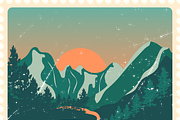 Landscapes Postage Stamp Collection, a Seasonal Illustration by JYa_Design (Thumbnail 5 of 5)
