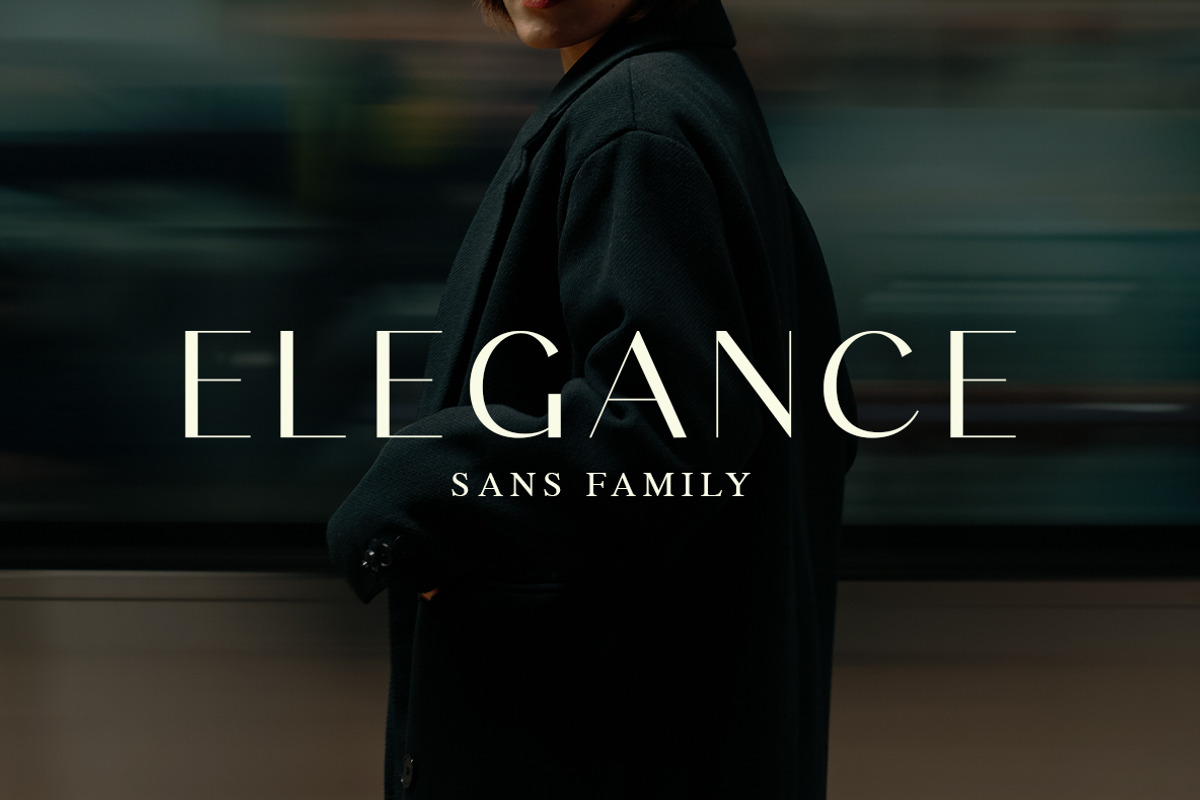 ELEGANCE | Sans Family, a Sans Serif Font by InkwellTypeCo (Photo 1 of 14)