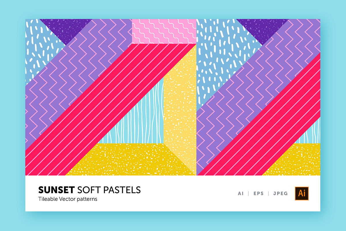 Soft Pastels Patterns, a Pattern Graphic by Designnina Shop (Photo 17 of 18)