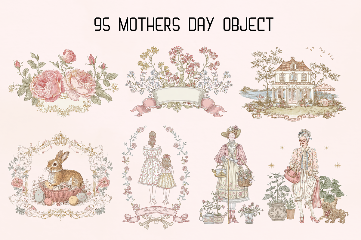 Whimsy Mother's Day Pack, an Object Illustration by GiraffeCreative (Photo 5 of 16)
