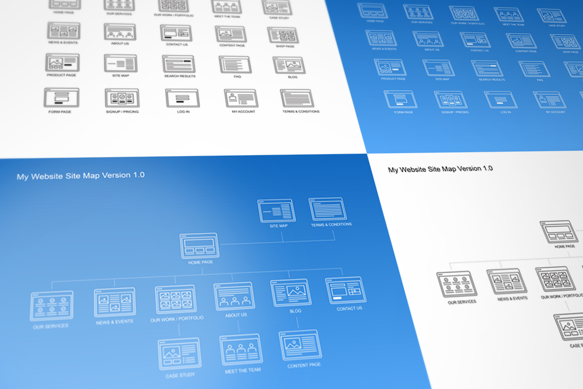 Website Site Map Kit, a Product Mockup by PitchStock (Photo 1 of 5)