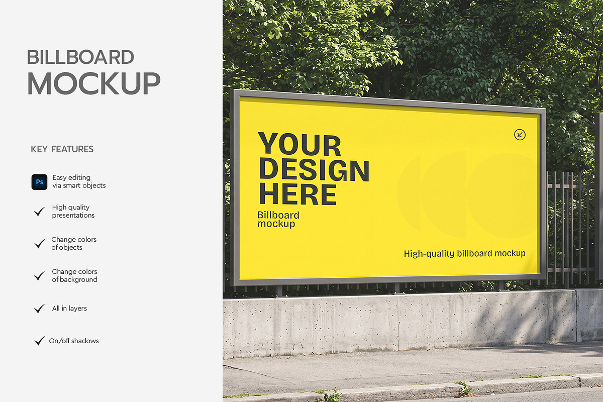 Street Billboard Advertising Mockup, an Advertising Mockup by graphypix (Photo 2 of 4)