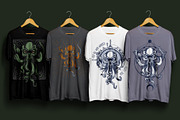 Cthulhu skull octopus PRINT BUNDLE, an Animal Illustration by VioSilent (Thumbnail 4 of 6)