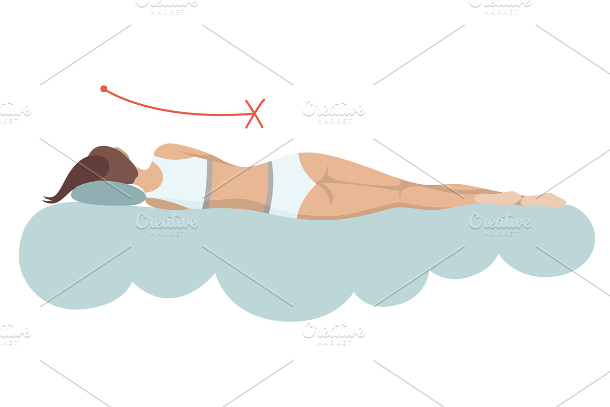Incorrect sleeping body, a Person Illustration by Things for designers