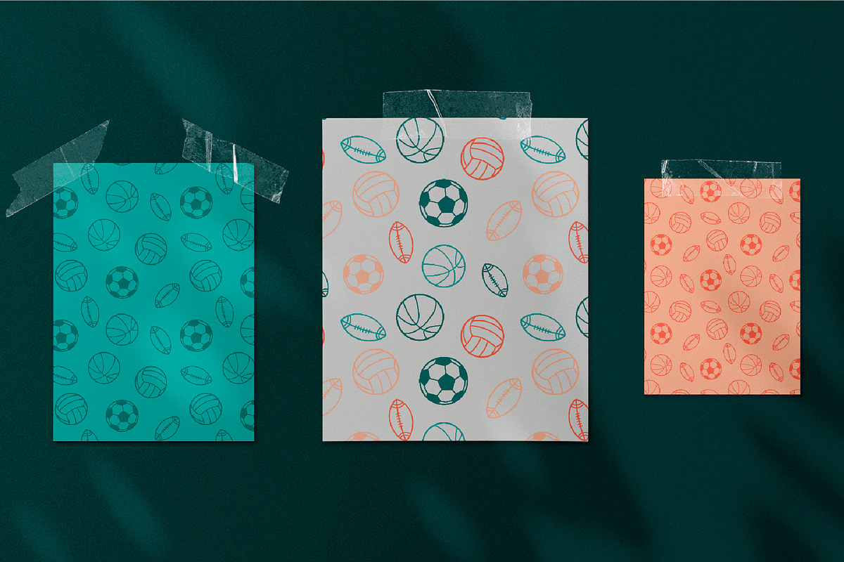 Sport line patterns set, a Pattern Graphic by yesvikos