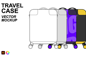 Travel Case Vector Mockup, a Mockup by Infinity Mockups