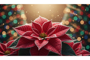 Red poinsettia flower with festive, a Nature Photo by Igor Tichonow