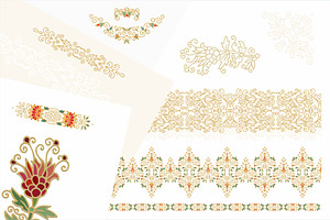 Set of vector decorative elements