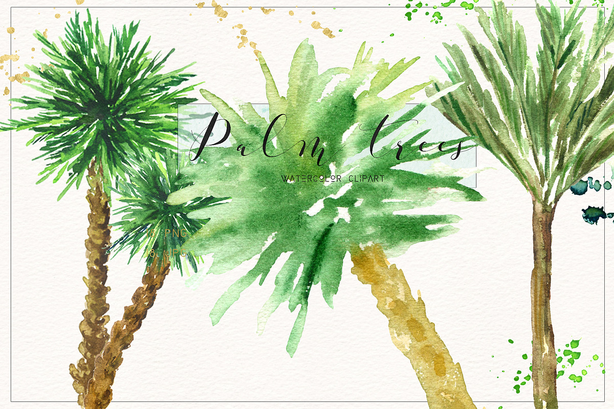 Green Bundle. vol.2. Watercolor, a Decorative Illustration by LABFcreations (Photo 14 of 14)