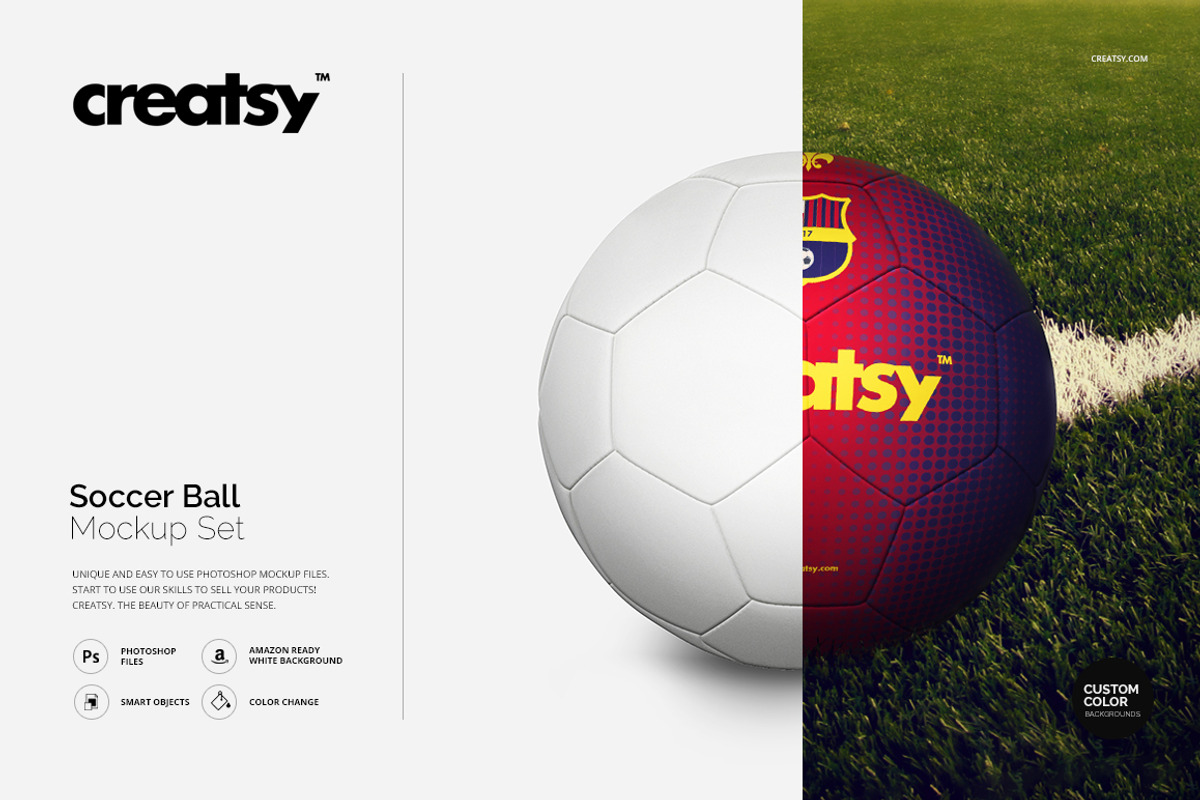 Soccer Ball Mockup Set, a Product Mockup by Creatsy (Photo 1 of 7)