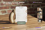 A5 Stand Menu Paper Mockup, an Advertising Mockup by My Code Std (Thumbnail 1 of 5)