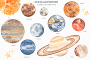 Space adventure watercolor, an Illustration by Marina Ermakova (Thumbnail 4 of 13)