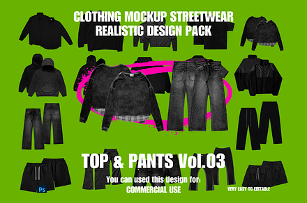 Clothing Mockup Bundle Top & Bottom