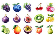 Fruits PNG Clipart Bundle, an Illustration by Designking (Thumbnail 3 of 5)