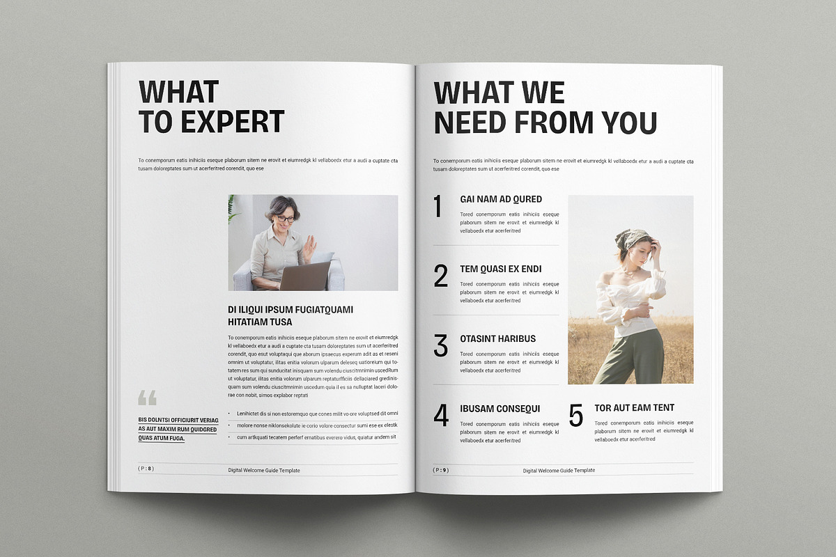 Digital Welcome Guide Template, a Brochure Template by E-Type (Photo 4 of 7)