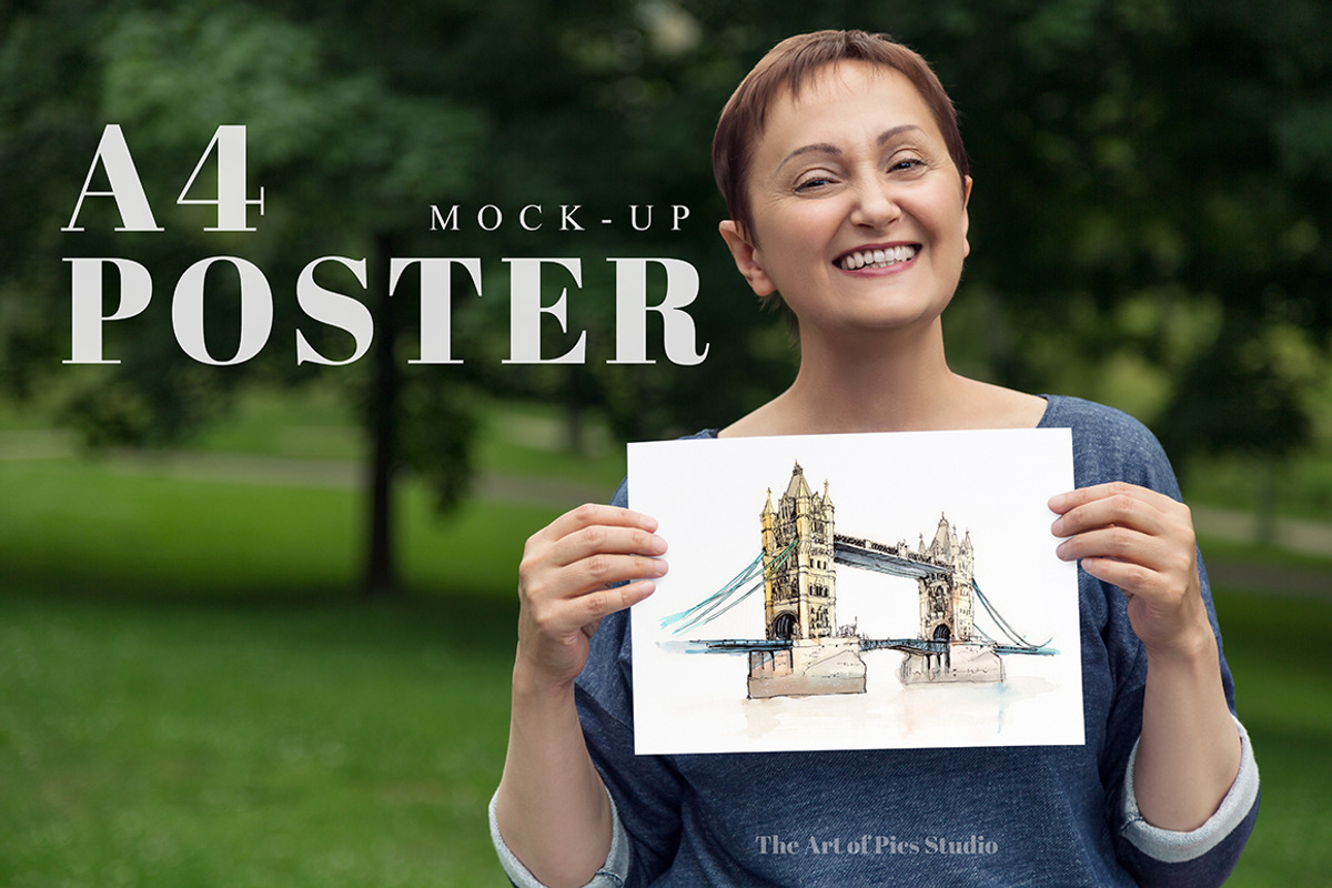 A4 Poster Mock-up, an Advertising Mockup by The Art of Pics (Photo 1 of 2)