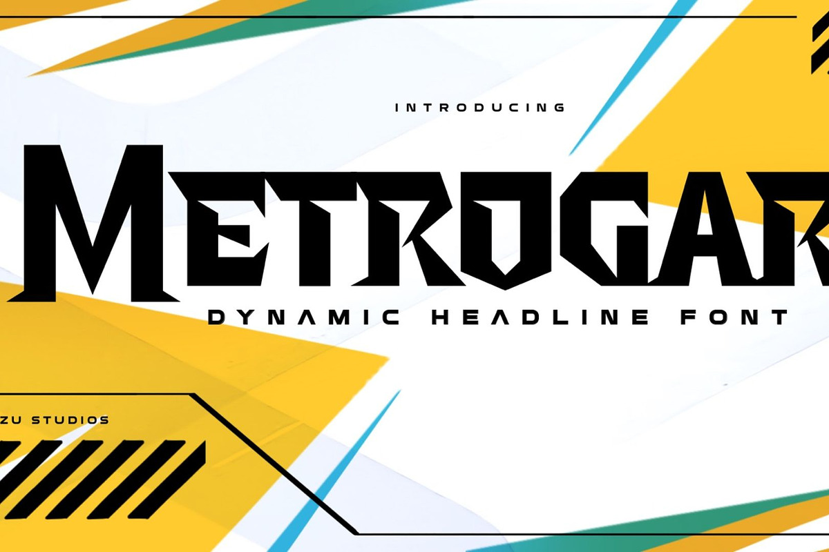 Metrogard- Dynamic Headline Font, a Font by Lurinzu Studios (Photo 1 of 11)