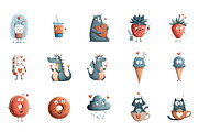 Kawaii Valentines Clipart, an Illustration by DreamArtGraphic (Thumbnail 4 of 4)