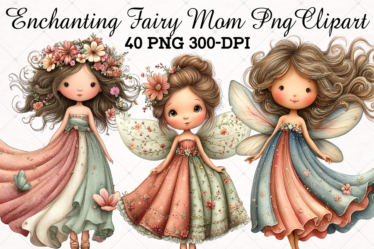 Enchanting Fairy Mom PNG Clipart, an Illustration by RobertsArt (Photo 1 of 5)