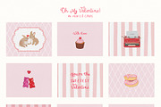 Valentine's Day Frames Cards Clipart, a Decorative Illustration by whiteheartdesign (Thumbnail 11 of 23)