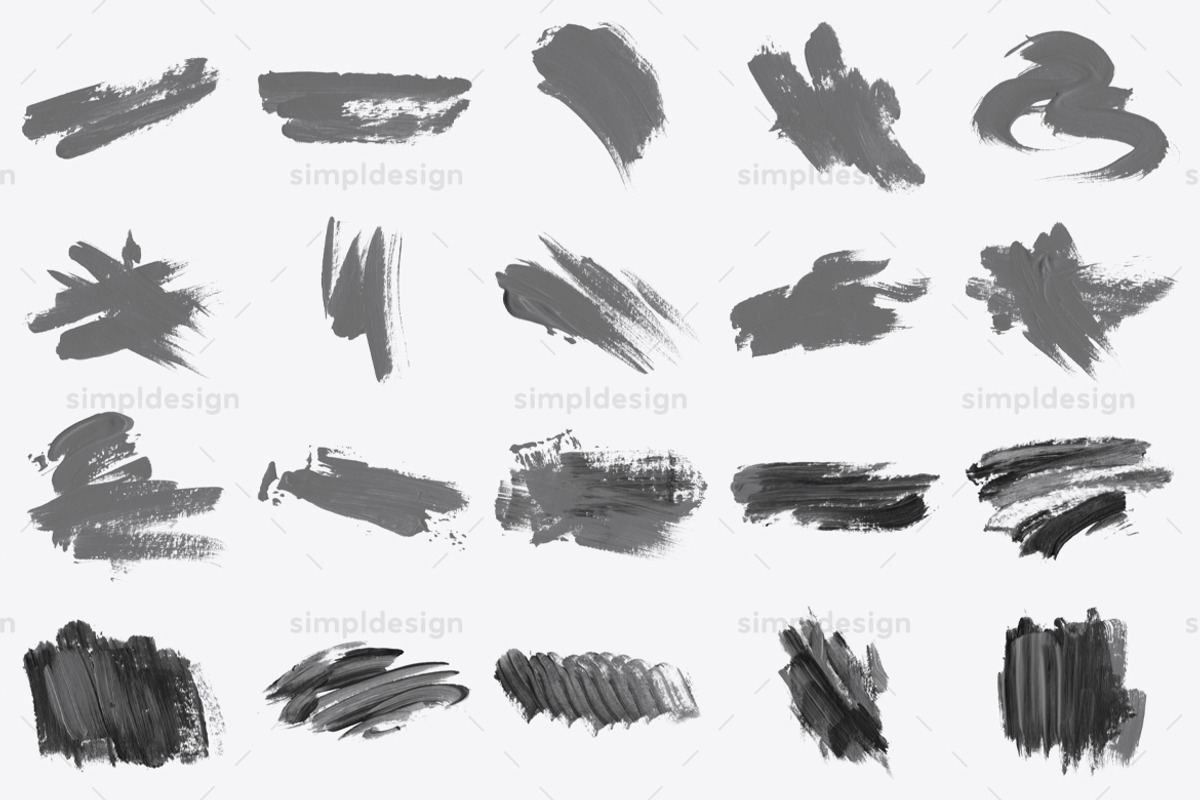 Stamp Dry Paint Photoshop Brushes, a Brush Add-On by SimplDesign (Photo 5 of 7)