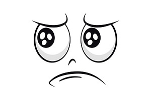 Cartoon offended face vector, a Person Illustration by Yayasya