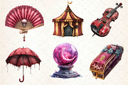 Burgundy Halloween Clipart, an Illustration by Dream Creation (Thumbnail 3 of 7)
