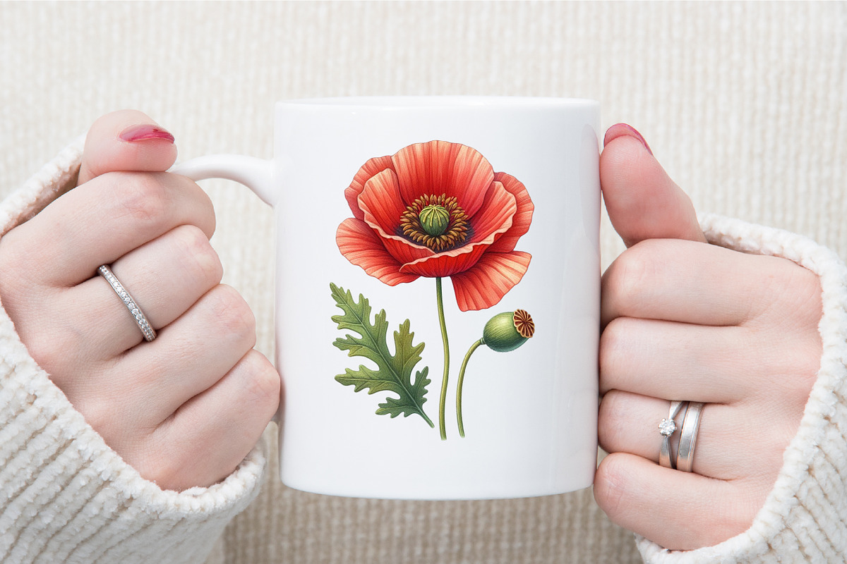 Summer Poppy Flowers Clipart, an Illustration by Sublimation Artist (Photo 5 of 6)